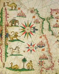 La costa norteafricana, de un atlas náutico, 1651 (detalle)